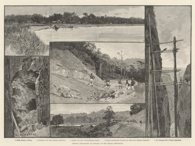 Mining Operations at Pahang, in the Malay Peninsula by Charles Auguste Loye